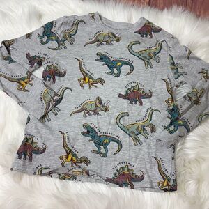 Primark Youth Boy Size 7-8 Years Gray Graphic Long Sleeve Shirt